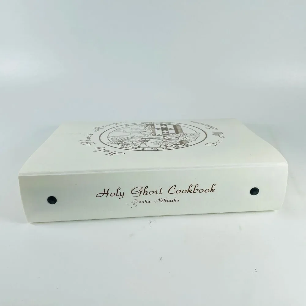 Holy Ghost Cookbook Omaha Ralston NE 1988 Vintage Loose-Leaf Ring Binder